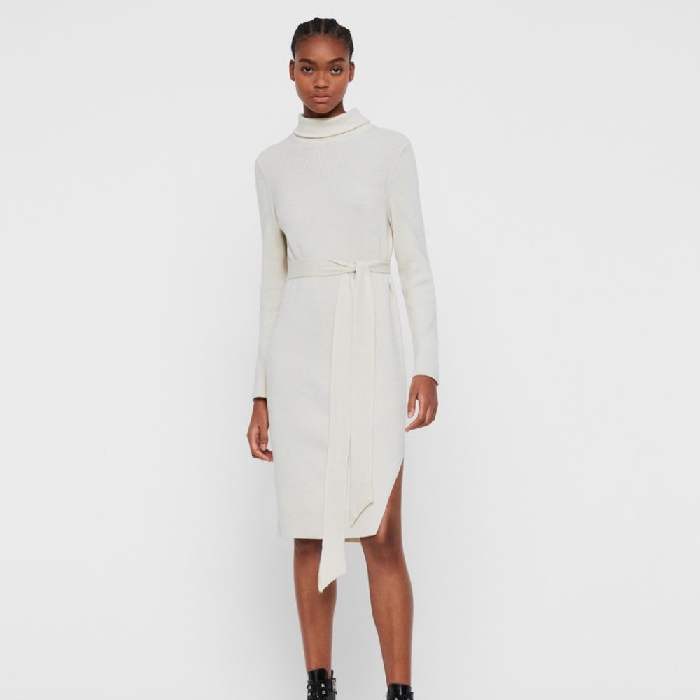 All Saints Roza Cashmere Turtleneck Sweater Dress